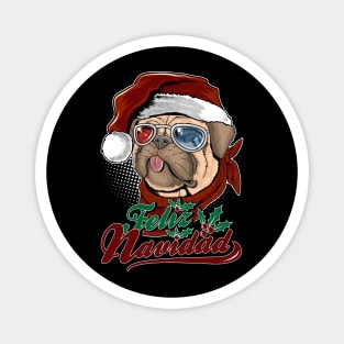 Feliz Navidad cute pug Magnet